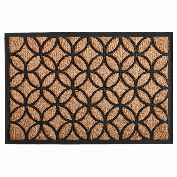 Calloway Mills Entrance Mat, Coir/Rubber, Natural, Black 100172436 - main